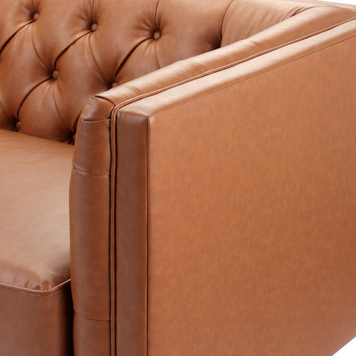 THIAGO 3 SEATER PREMIUM FAUX LEATHER SOFA