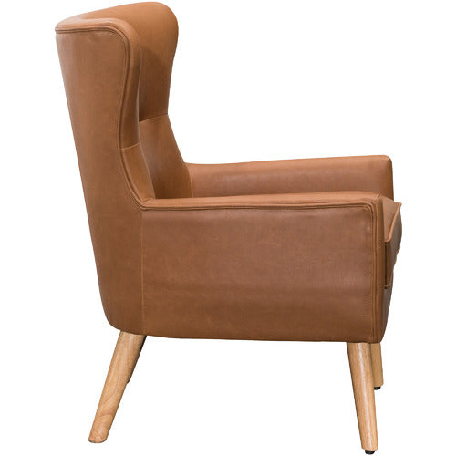 JACOB FAUX LEATHER WINGBACK ARMCHAIR