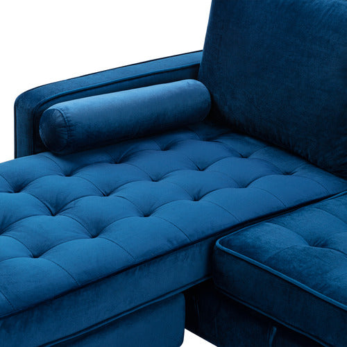 STOCKHOLM VELVET REVERSIBLE CHAISE SOFA