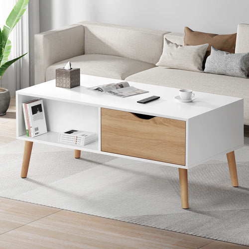 HOXTON ROOM WHITE & OAK MUNSON COFFEE TABLE