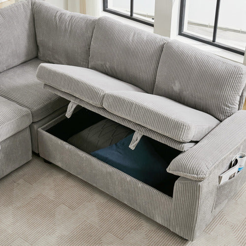 CASSINGTON HOME EVIANA 5 SEATER SINGLE MODULAR SOFA BED