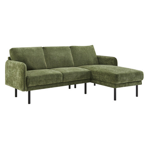 CORE LIVING SKADI 3 SEATER UPHOLSTERED SOFA WITH RIGHT CHAISE