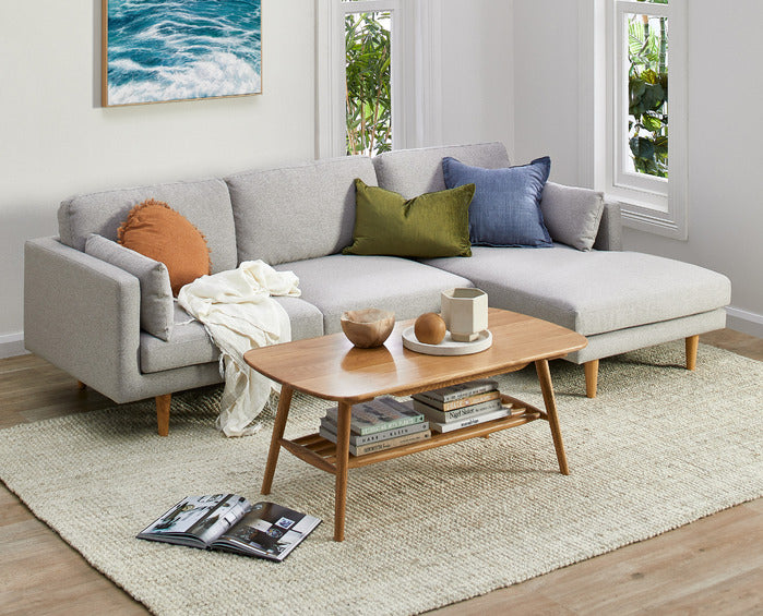 OSCAR OAK COFFEE TABLE WITH SHELF