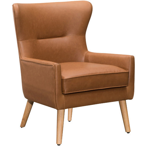 JACOB FAUX LEATHER WINGBACK ARMCHAIR
