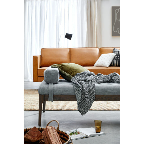 MIKASA FURNITURE COOGEE 3 SEATER FAUX LEATHER SOFA