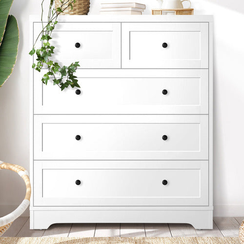 LIVING FUSION WHITE AURORA 5 DRAWER CHEST