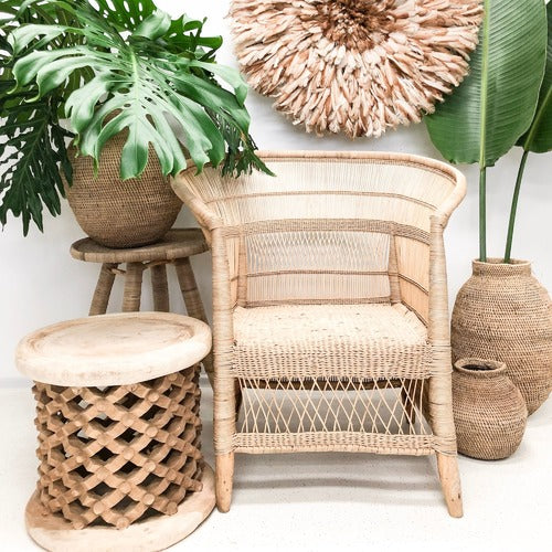 TRIBAL EXPRESSIONS AUTHENTIC MALAWI REED ARMCHAIR