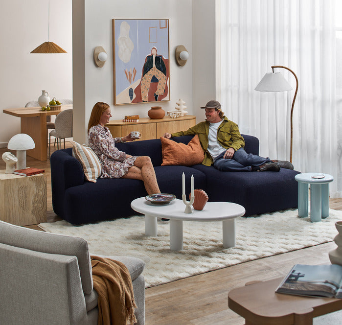 ROWAN CURVED MANGO WOOD COFFEE TABLE