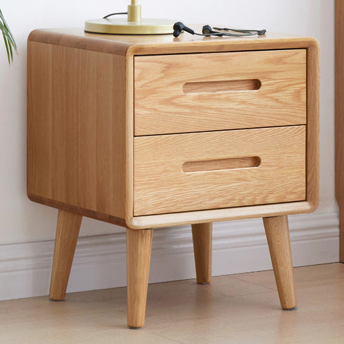 MODERN COLLECTIVE TYRONE AMERICAN OAK WOOD BEDSIDE TABLE