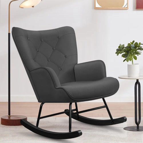 HOXTON ROOM COLLIN VELVET ROCKING CHAIR