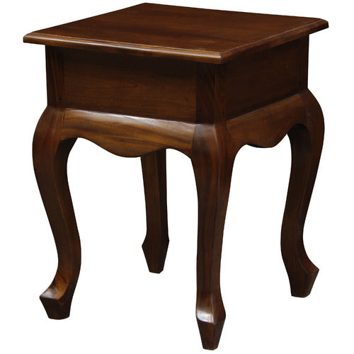 LA VERDE QUEEN ANN 1 DRAWER BEDSIDE TABLE