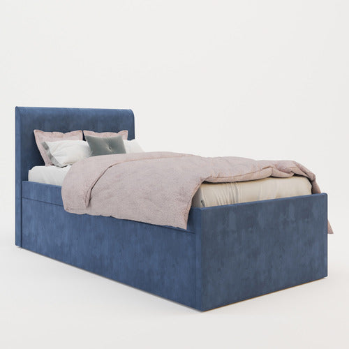 RAWSON & CO SELINA VELVET KING SINGLE BED WITH TRUNDLE