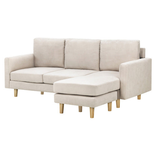 LIVING FUSION VANESSA 3 SEATER SOFA WITH REVERSIBLE CHAISE