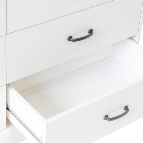 WEST VALLEY INTERIORS WHITE HAMPTONS 6 DRAWER CHEST