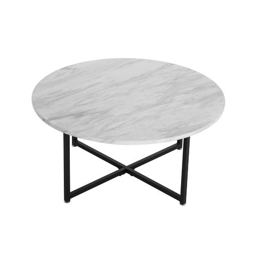 EVER DREAMING LIVING GAEL FAUX MARBLE COFFEE TABLE