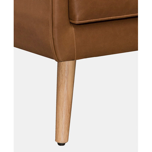 JACOB FAUX LEATHER WINGBACK ARMCHAIR