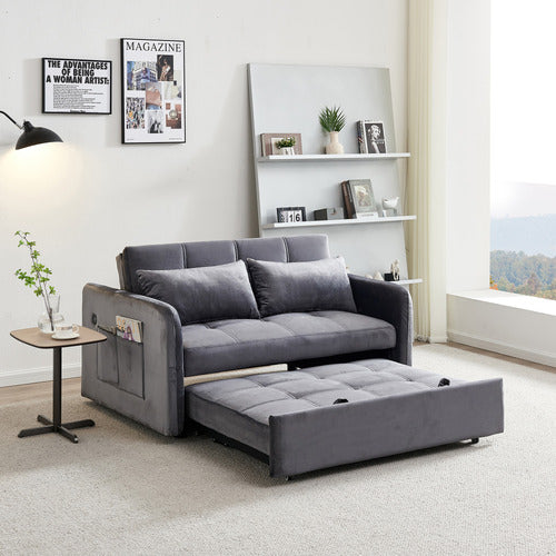 EVERGREEN HOME LIVIANA 2 SEATER SINGLE VELVET SOFA BED