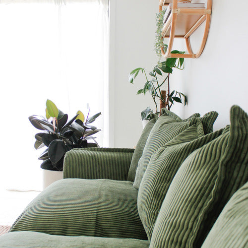 HYDE PARK HOME CUMULUS 3 SEATER CORDUROY SLIPCOVER SOFA