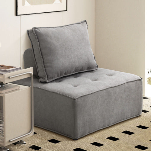 LIVING FUSION ELGA UPHOLSTERED ARMLESS LOUNGE CHAIR