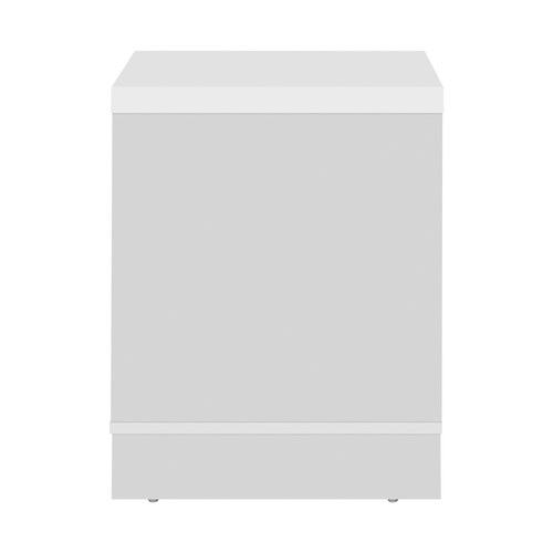 LIVING FUSION WHITE AURORA 2 DRAWER BEDSIDE TABLE