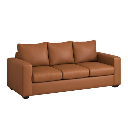 ARMADA COMMERCIAL LAYTON 3 SEATER FAUX LEATHER SOFA