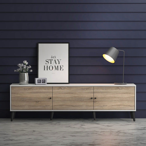 LUNA CO. 180CM PAYETTE 3 DOOR TV UNIT