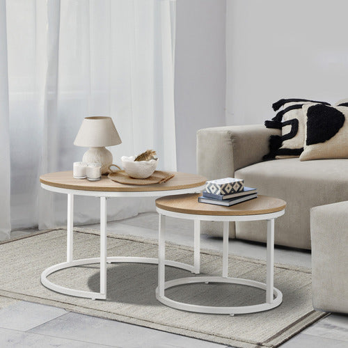 LIVING FUSION 2 PIECE LEONID NESTING COFFEE TABLE SET