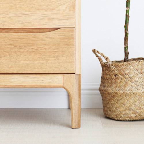 MODERN COLLECTIVE THEA AMERICAN OAK WOOD BEDSIDE TABLE