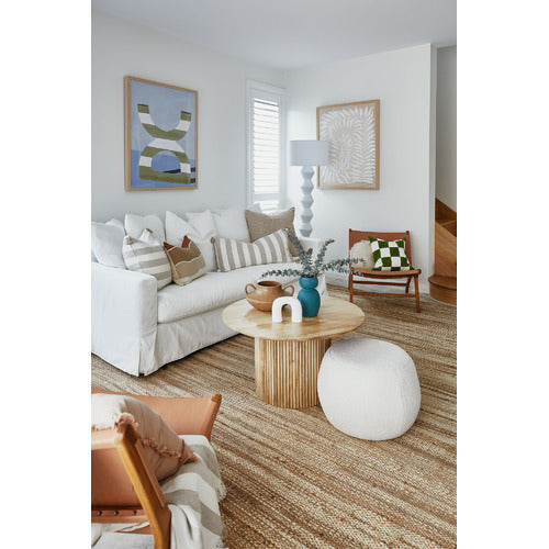 ANIKA ROUND MANGO WOOD COFFEE TABLE