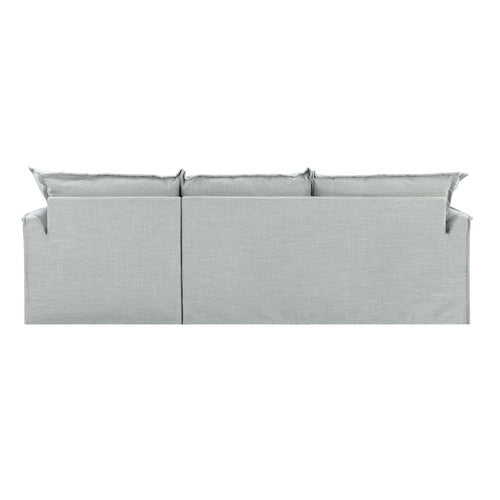 CREAM SOFTY PREMIUM 3 SEATER SLIPCOVER SOFA WITH CHAISE