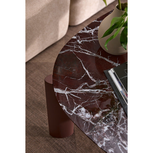 MARILYN MERLOT MARBLE COFFEE TABLE