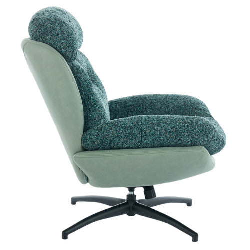 CASSINGTON HOME 2 PIECE RYE UPHOLSTERED SWIVEL CHAIR & FOOTSTOOL SET