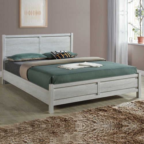 SOUTHERN STYLERS WHITE ASH ALEXA QUEEN BED FRAME
