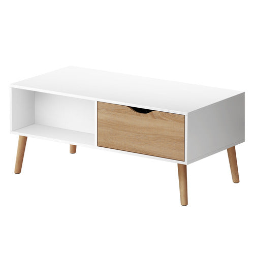 HOXTON ROOM WHITE & OAK MUNSON COFFEE TABLE
