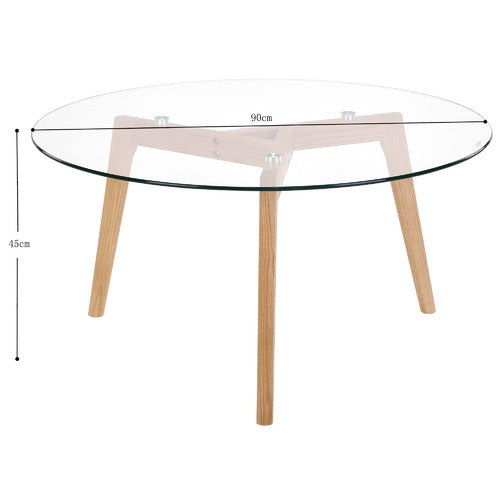 STAD GLASS TOP COFFEE TABLE