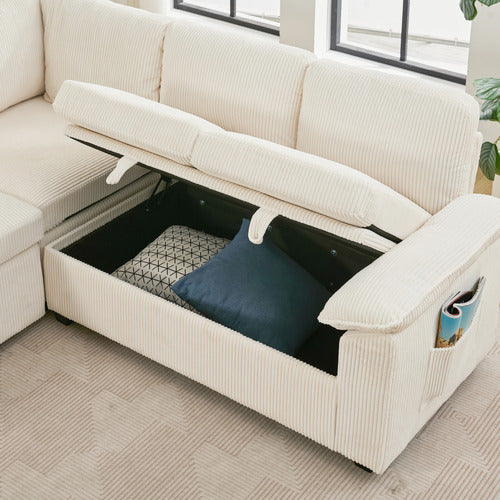 CASSINGTON HOME EVIANA 5 SEATER SINGLE MODULAR SOFA BED