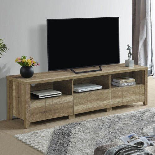 SOUTHERN STYLERS ALEXA RUSTIC 3 DRAWER ENTERTAINMENT UNIT