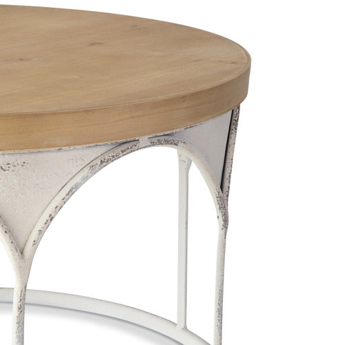 SLH HOUSE 2 PIECE STACEY FIR WOOD NESTING COFFEE TABLE SET