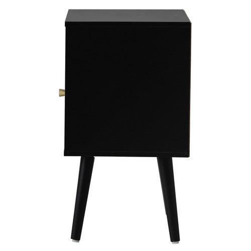 LIVING FUSION BLACK ERIN BEDSIDE TABLE