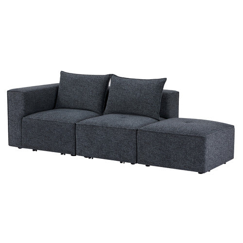 MIKASA FURNITURE RHODES 3 SEATER MODULAR SOFA SET WITH OTTOMAN