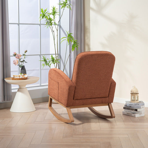 EVIE HOME ARIA UPHOLSTERED ROCKING CHAIR