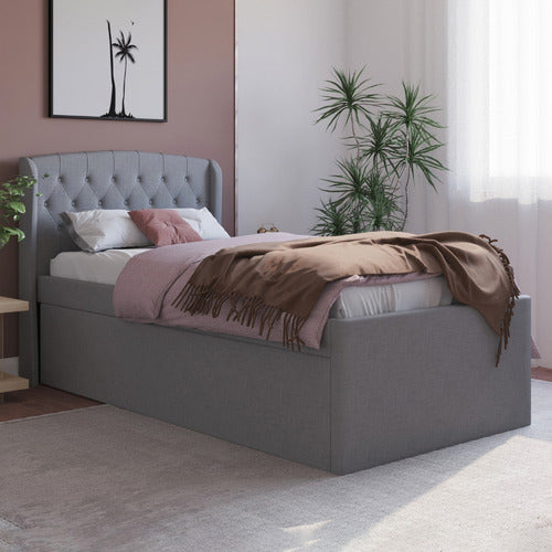 RAWSON & CO JORDANOV UPHOLSTERED KING SINGLE BED WITH TRUNDLE