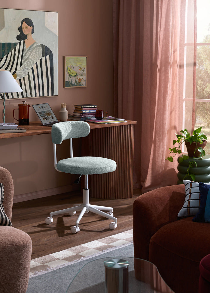 MONTY BOUCLÉ SWIVEL ARMCHAIR