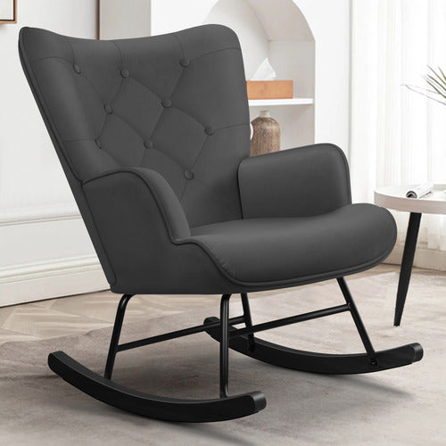 HOXTON ROOM COLLIN VELVET ROCKING CHAIR
