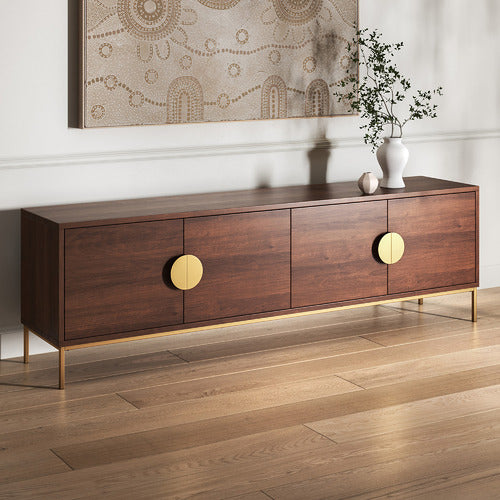 PRIYA 180CM MANGO WOOD ENTERTAINMENT UNIT
