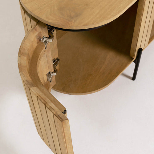 LINEA FURNITURE NATURAL GRETA MANGO WOOD ENTERTAINMENT UNIT