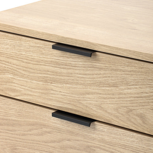 NATURAL LARS 2 DRAWER BEDSIDE TABLE