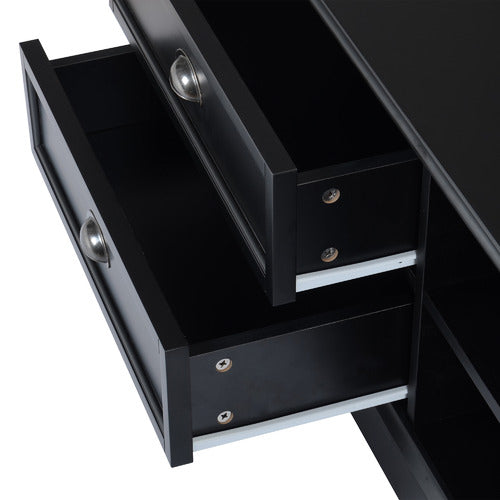 BLACK MAISON LARGE TV ENTERTAINMENT UNIT