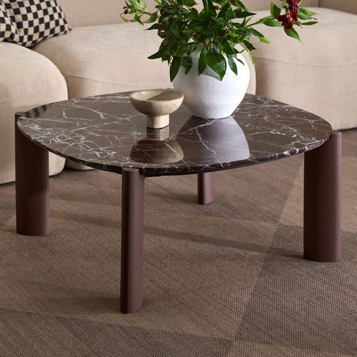 MARILYN MERLOT MARBLE COFFEE TABLE