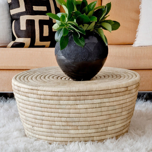 TRIBAL EXPRESSIONS LAMOVE ILALA PALM COFFEE TABLE